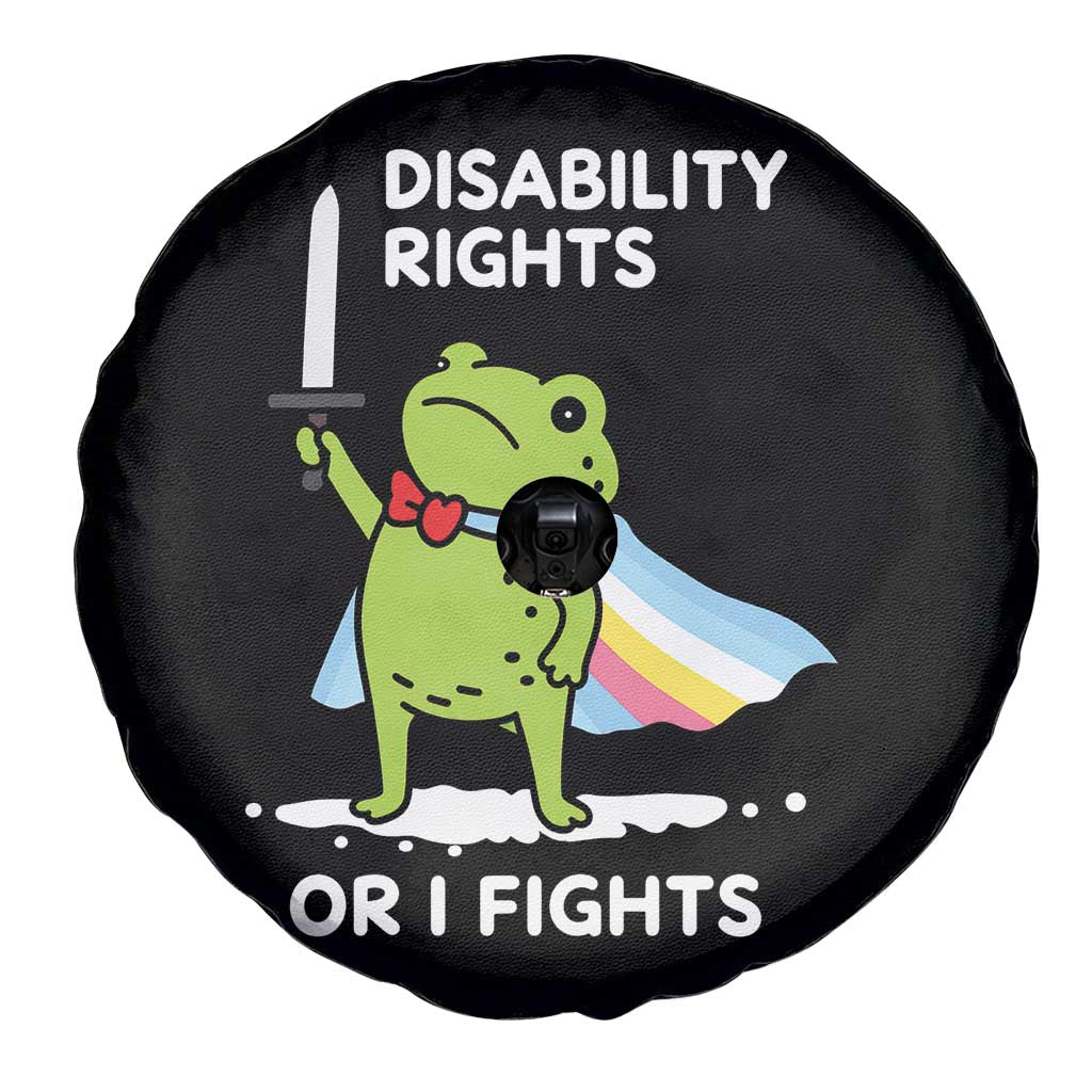 Funny Frog Disability Pride Flag Warrior Spare Tire Cover Disability Rights Or I Fights