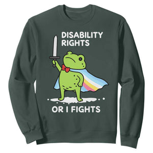 Funny Frog Disability Pride Flag Warrior Sweatshirt Disability Rights Or I Fights
