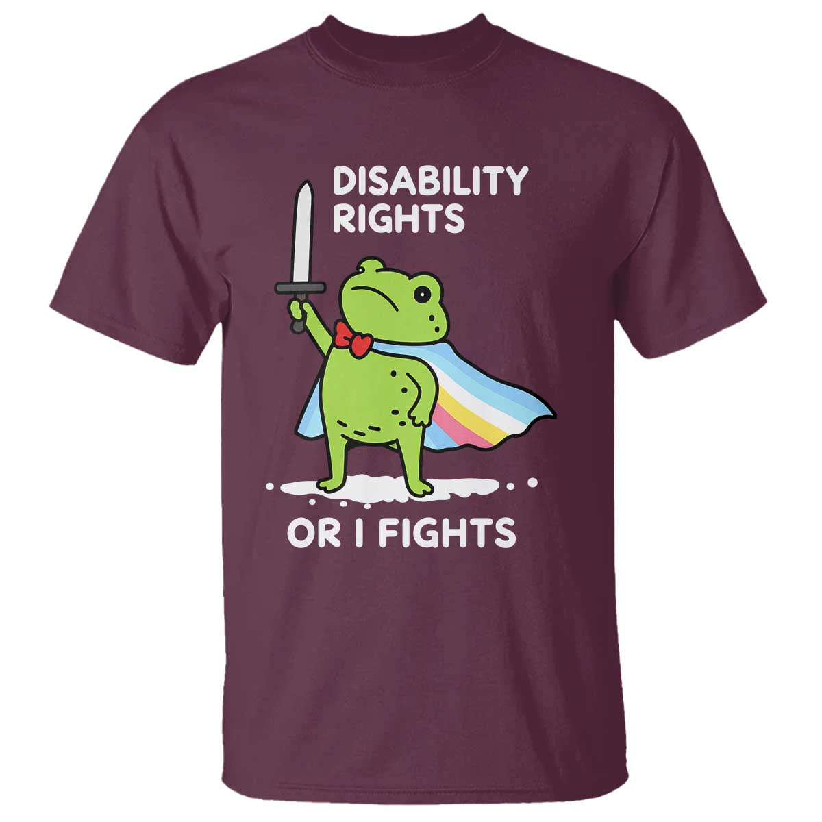 Funny Frog Disability Pride Flag Warrior T Shirt Disability Rights Or I Fights