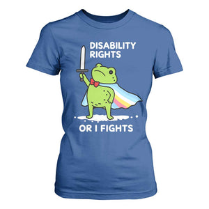Funny Frog Disability Pride Flag Warrior T Shirt For Women Disability Rights Or I Fights
