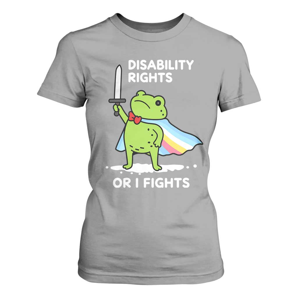 Funny Frog Disability Pride Flag Warrior T Shirt For Women Disability Rights Or I Fights