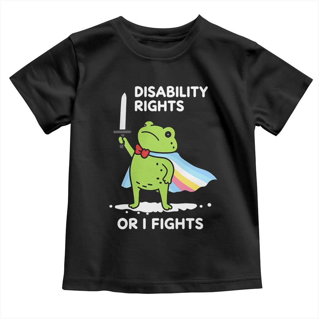 Funny Frog Disability Pride Flag Warrior Toddler T Shirt Disability Rights Or I Fights