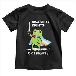 Funny Frog Disability Pride Flag Warrior Toddler T Shirt Disability Rights Or I Fights
