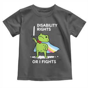 Funny Frog Disability Pride Flag Warrior Toddler T Shirt Disability Rights Or I Fights