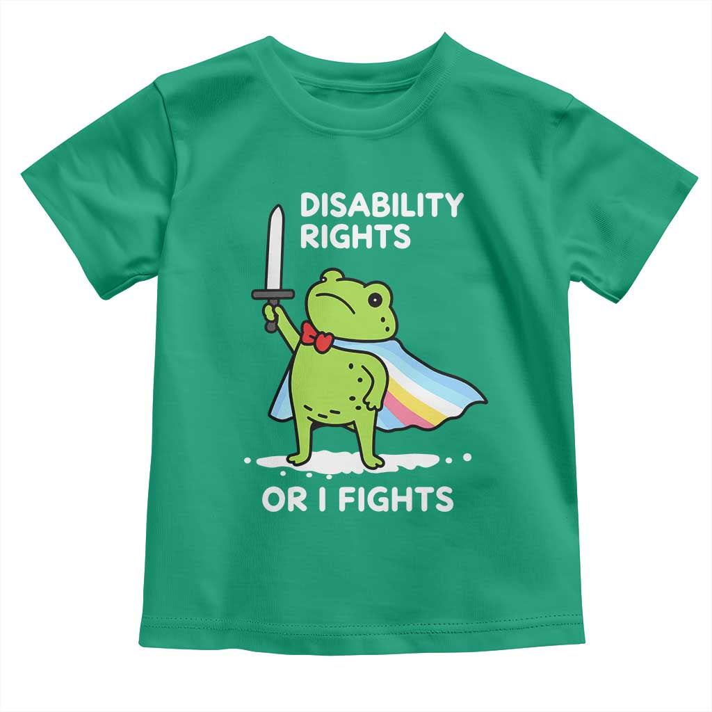 Funny Frog Disability Pride Flag Warrior Toddler T Shirt Disability Rights Or I Fights