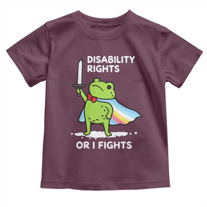 Funny Frog Disability Pride Flag Warrior Toddler T Shirt Disability Rights Or I Fights
