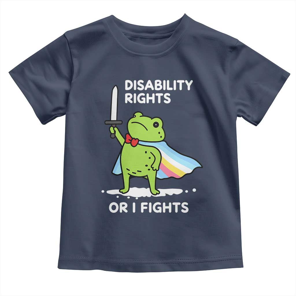 Funny Frog Disability Pride Flag Warrior Toddler T Shirt Disability Rights Or I Fights