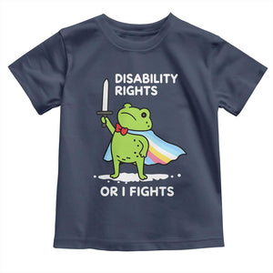 Funny Frog Disability Pride Flag Warrior Toddler T Shirt Disability Rights Or I Fights