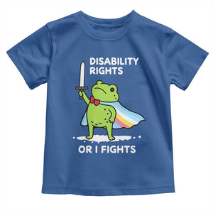 Funny Frog Disability Pride Flag Warrior Toddler T Shirt Disability Rights Or I Fights