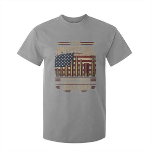 Funny Patriotic Second Amendment Humor American Flag T Shirt For Kid Im Ammosexual I Love Guns Owners Veterans