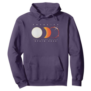 Spain Total Solar Eclipse 2026 Totality Hoodie Espana Travel Souvenir Astronomy Geek Gift TS02 Purple Print Your Wear