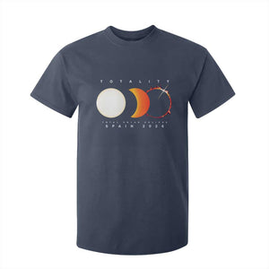 Spain Total Solar Eclipse 2026 Totality T Shirt For Kid Espana Travel Souvenir Astronomy Geek Gift TS02 Navy Print Your Wear