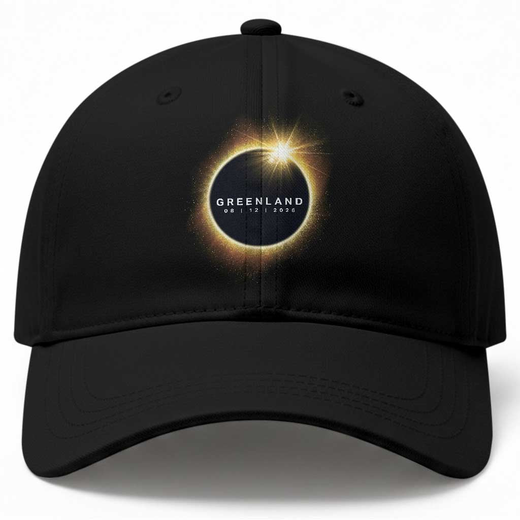 Greenland Total Solar Eclipse 2026 Baseball Cap Path of Totality Astronomy Gift TS02 Print Your Wear