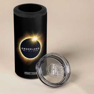 Greenland Total Solar Eclipse 2026 4 in 1 Can Cooler Tumbler Path of Totality Astronomy Gift TS02 Print Your Wear