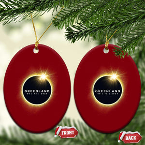Greenland Total Solar Eclipse 2026 Ceramic Ornament Path of Totality Astronomy Gift TS02 Print Your Wear