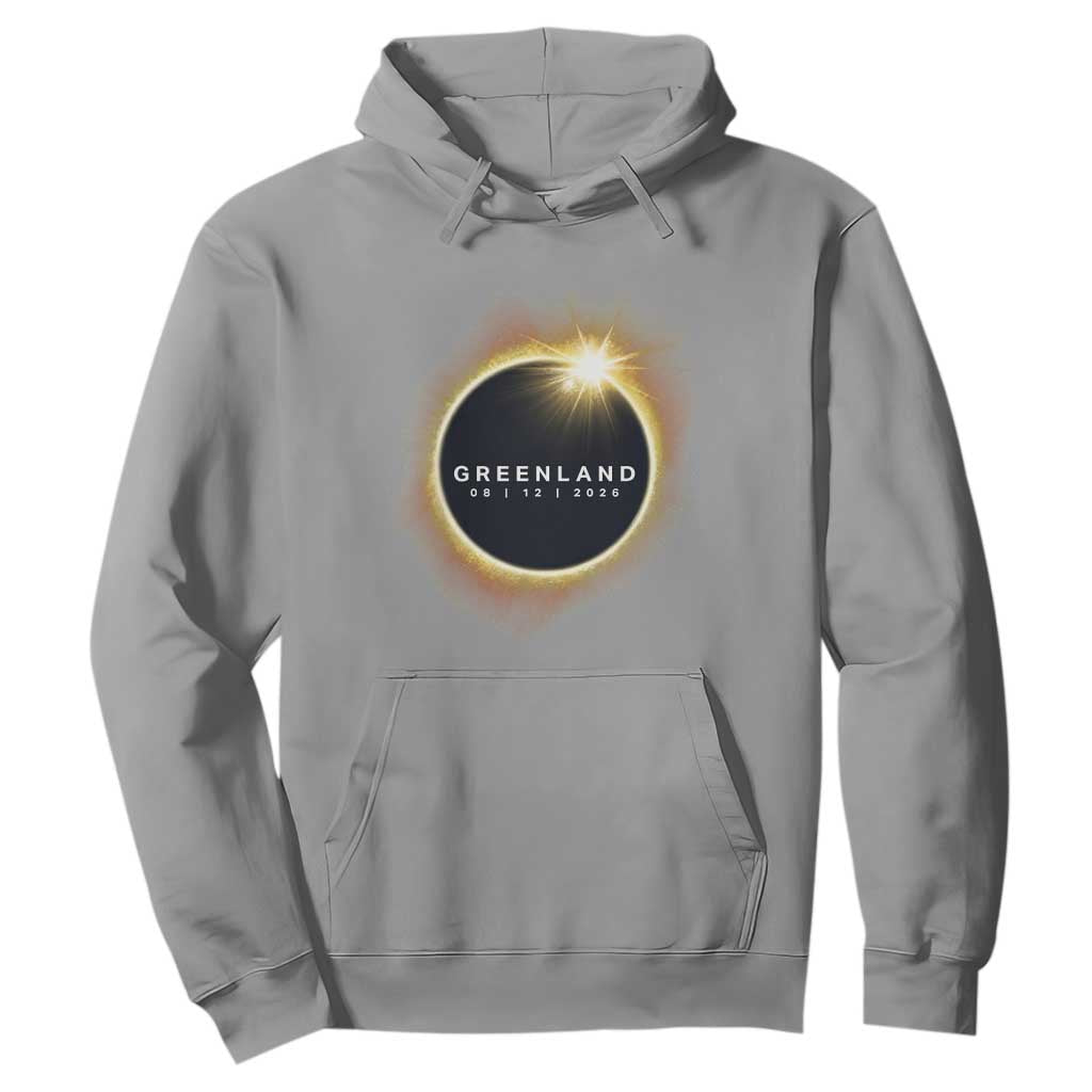 Greenland Total Solar Eclipse 2026 Hoodie Path of Totality Astronomy Gift TS02 Sport Gray Print Your Wear