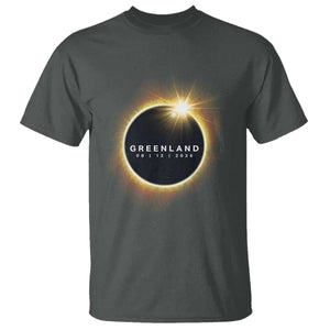 Greenland Total Solar Eclipse 2026 T Shirt Path of Totality Astronomy Gift TS02 Dark Heather Print Your Wear