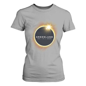 Greenland Total Solar Eclipse 2026 T Shirt For Women Path of Totality Astronomy Gift TS02 Sport Gray Print Your Wear