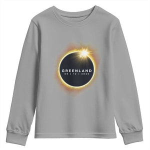 Greenland Total Solar Eclipse 2026 Youth Sweatshirt Path of Totality Astronomy Gift TS02 Sport Gray Print Your Wear