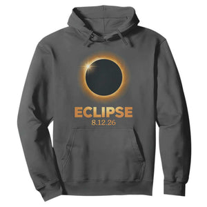 2026 Total Solar Eclipse Hoodie August 12 Totality Astronomy Souvenir TS02 Dark Heather Print Your Wear