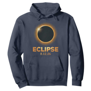 2026 Total Solar Eclipse Hoodie August 12 Totality Astronomy Souvenir TS02 Navy Print Your Wear