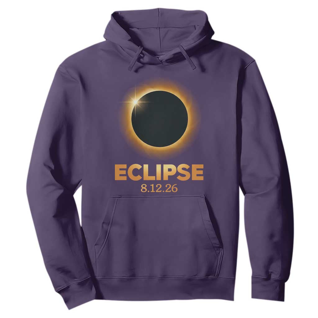 2026 Total Solar Eclipse Hoodie August 12 Totality Astronomy Souvenir TS02 Purple Print Your Wear