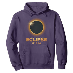 2026 Total Solar Eclipse Hoodie August 12 Totality Astronomy Souvenir TS02 Purple Print Your Wear