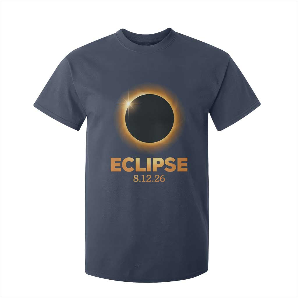 2026 Total Solar Eclipse T Shirt For Kid August 12 Totality Astronomy Souvenir TS02 Navy Print Your Wear