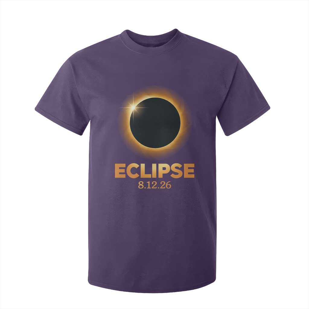 2026 Total Solar Eclipse T Shirt For Kid August 12 Totality Astronomy Souvenir TS02 Purple Print Your Wear