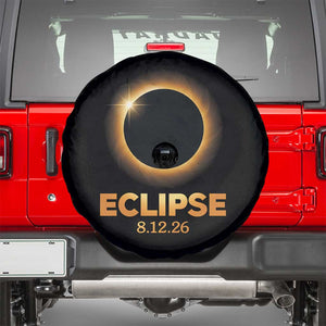 2026 Total Solar Eclipse Spare Tire Cover August 12 Totality Astronomy Souvenir TS02 Black Print Your Wear
