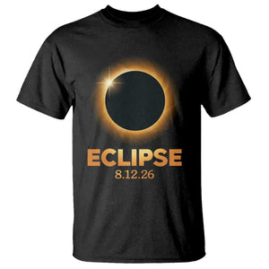 2026 Total Solar Eclipse T Shirt August 12 Totality Astronomy Souvenir TS02 Black Print Your Wear