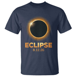 2026 Total Solar Eclipse T Shirt August 12 Totality Astronomy Souvenir TS02 Navy Print Your Wear