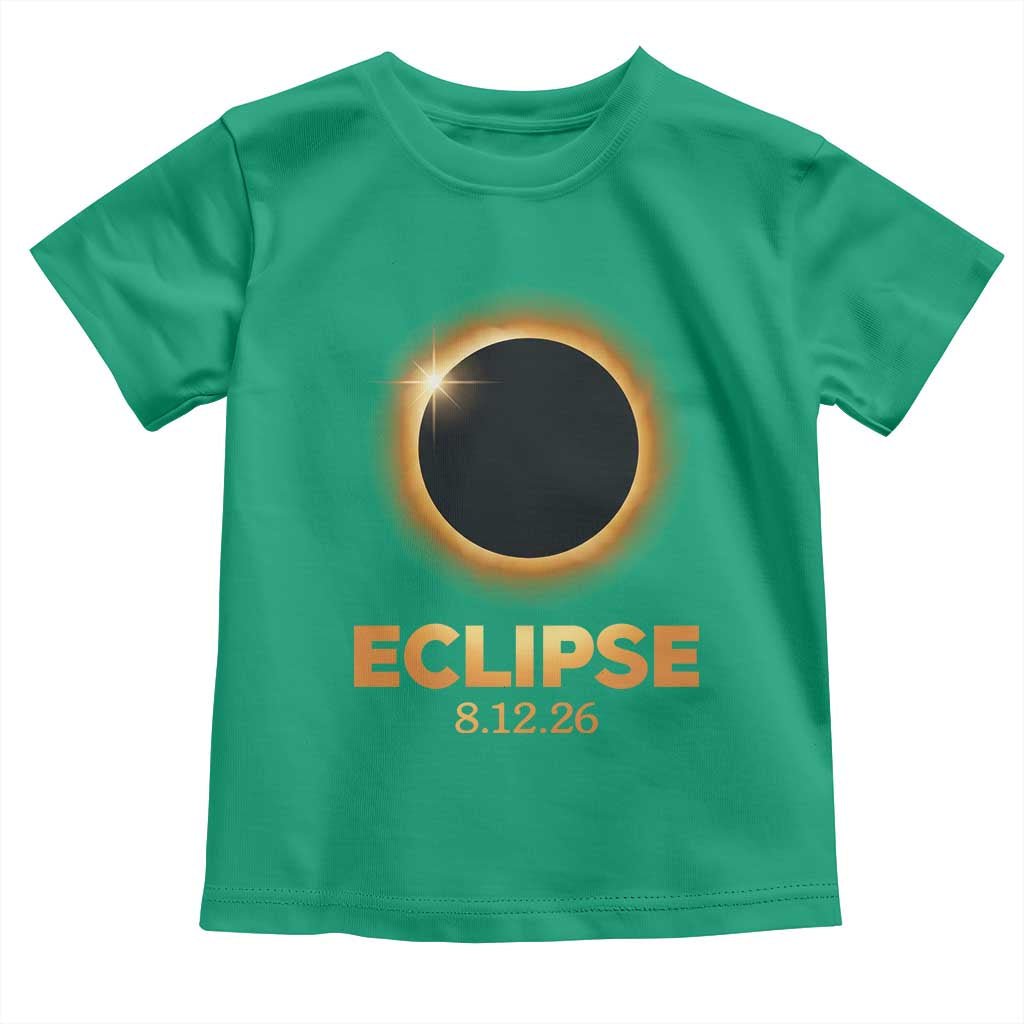 2026 Total Solar Eclipse Toddler T Shirt August 12 Totality Astronomy Souvenir TS02 Irish Green Print Your Wear