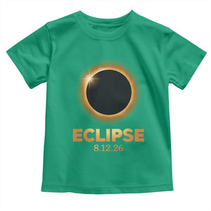 2026 Total Solar Eclipse Toddler T Shirt August 12 Totality Astronomy Souvenir TS02 Irish Green Print Your Wear