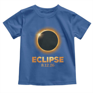 2026 Total Solar Eclipse Toddler T Shirt August 12 Totality Astronomy Souvenir TS02 Royal Blue Print Your Wear