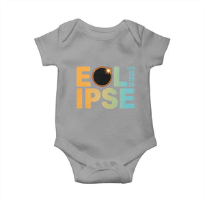 2026 Total Solar Eclipse Retro Typography Baby Onesie August 12 Totality Astronomy Gift