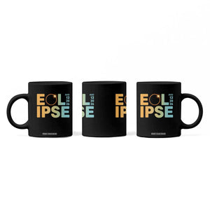 2026 Total Solar Eclipse Retro Typography Coffee Mug August 12 Totality Astronomy Gift