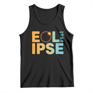 2026 Total Solar Eclipse Retro Typography Tank Top August 12 Totality Astronomy Gift