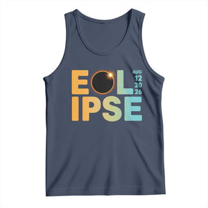 2026 Total Solar Eclipse Retro Typography Tank Top August 12 Totality Astronomy Gift