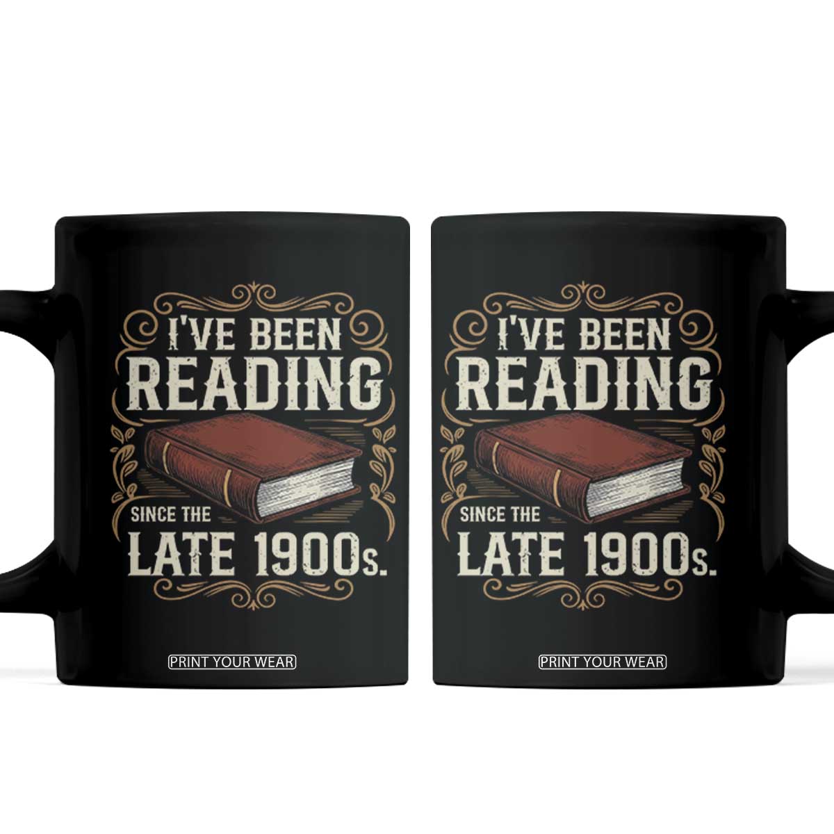 Funny Vintage 80s 90s Book Lover Coffee Mug I've Been Reading Since The Late 1900s Bookworm Humor