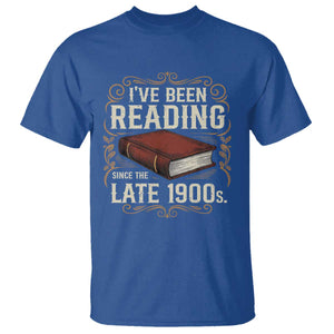 Funny Vintage 80s 90s Book Lover T Shirt I've Been Reading Since The Late 1900s Bookworm Humor
