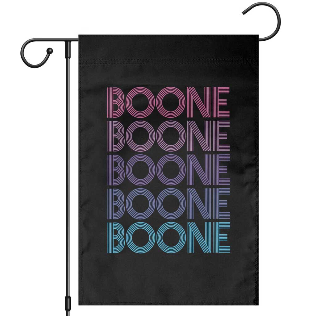 Retro Boone Name Lover Neon Gradient Typography Garden Flag TS02 Black Print Your Wear