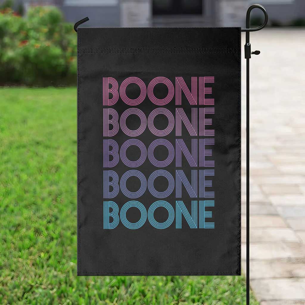 Retro Boone Name Lover Neon Gradient Typography Garden Flag
