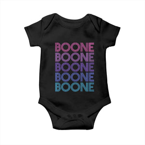 Retro Boone Name Lover Neon Gradient Typography Baby Onesie