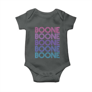 Retro Boone Name Lover Neon Gradient Typography Baby Onesie