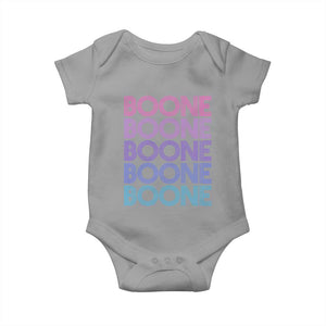 Retro Boone Name Lover Neon Gradient Typography Baby Onesie