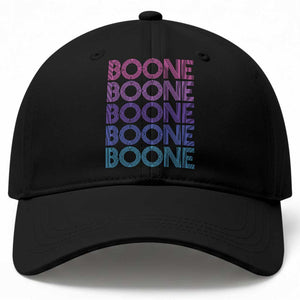 Retro Boone Name Lover Neon Gradient Typography Baseball Cap