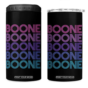 Retro Boone Name Lover Neon Gradient Typography 4 in 1 Can Cooler Tumbler