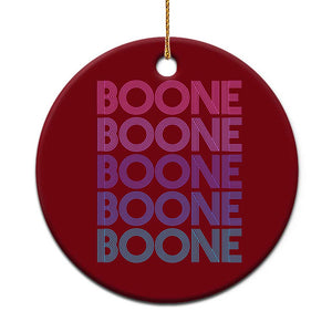 Retro Boone Name Lover Neon Gradient Typography Ceramic Ornament