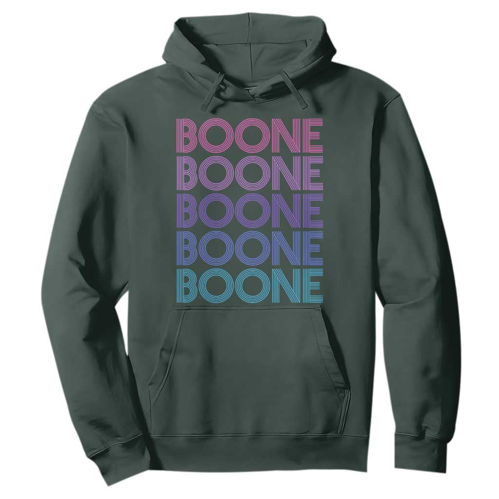 Retro Boone Name Lover Neon Gradient Typography Hoodie